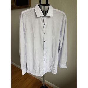 WRK 4 Way Stretch Soft Stretchy Career Men's Professional Dress Shirt 17.5 Neck